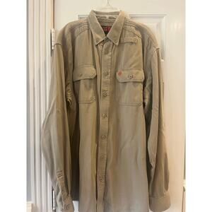 Ariat Work FR Shirt Mens XLT Brown Flame Resistant Workwear Long Sleeve Outdoor